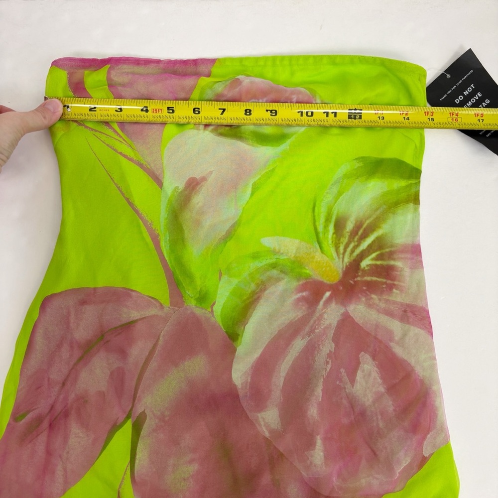 Retrofete Marisol Strapless Dress in Lime Anthurium Size S - Picture 10 of 13